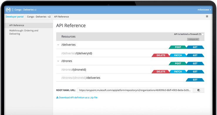 Mulesoft API portal docs