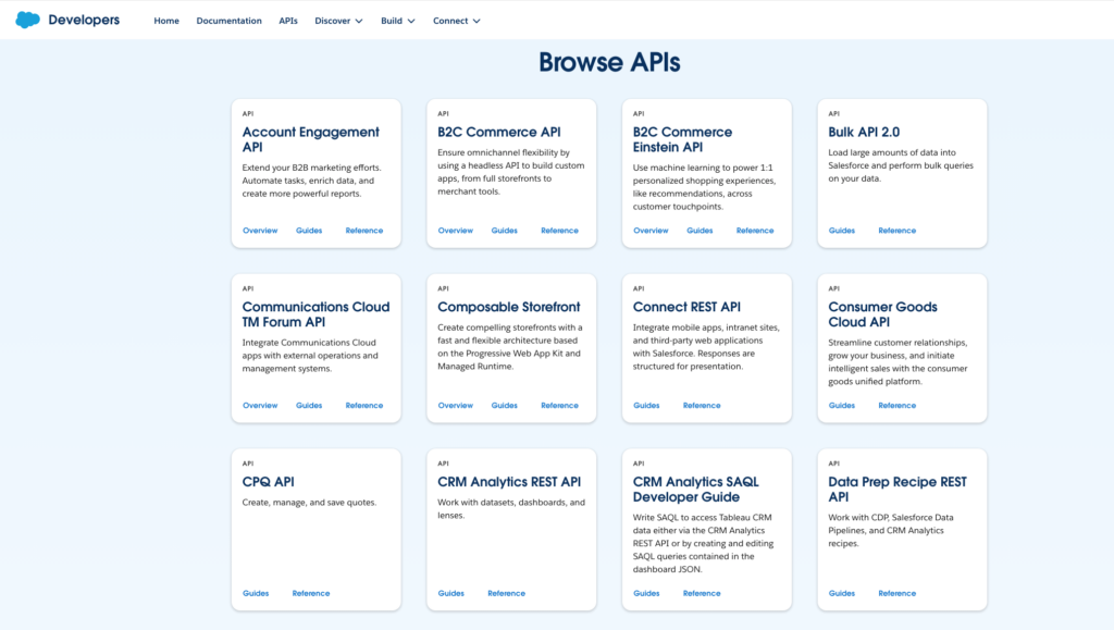 Salesforce platform APIs