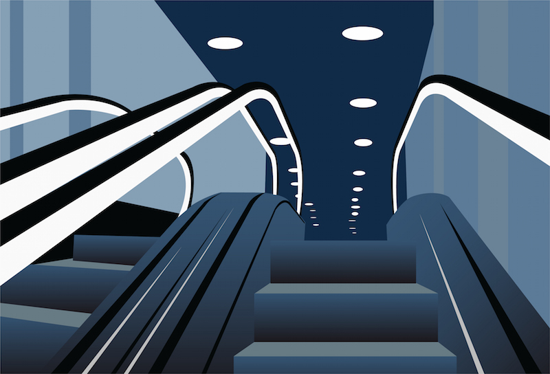 escalators vector