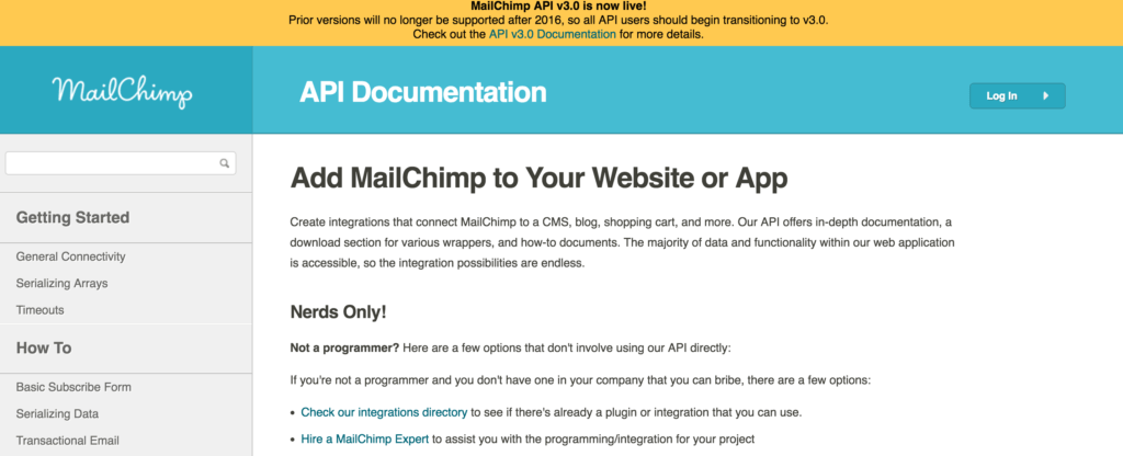 mailchimp header screenshot